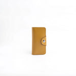 Load image into Gallery viewer, Tri-Fold Pure Leather Long Wallet With Button Closure-CAMEL BROWN
