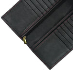 Load image into Gallery viewer, Executive Leather Long Wallet BLACK/RED
