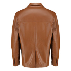 Invisible Stitching Casual Leather Blazer for Men
