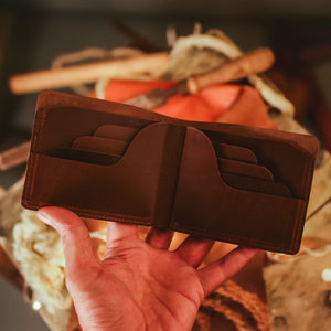 The Vault Vintage Leather Wallet-Arch-Dark Brown