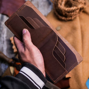 The Vault Vintage Leather Wallet-Arch-Dark Brown