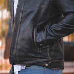 Load image into Gallery viewer, Men&#39;s Casual Signature Diamond Lambskin Leather Jacket-Vintage Black
