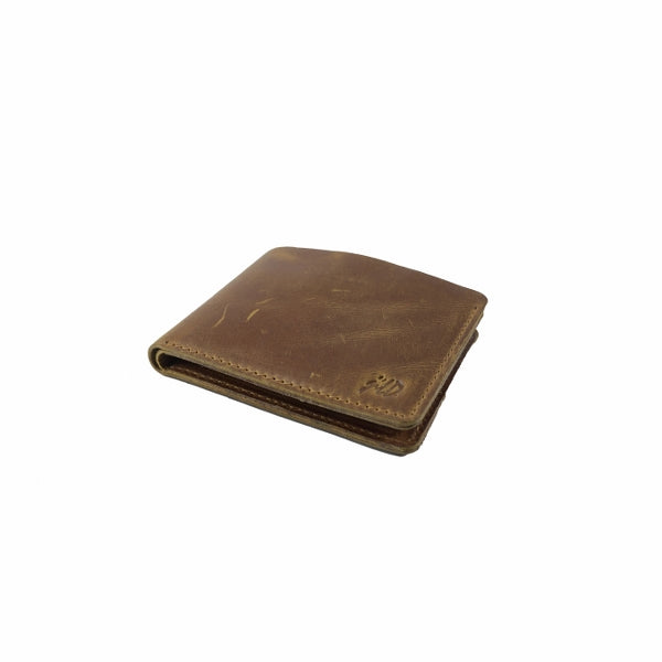 Mens Genuine Vintage Leather Wallet-BROWN S3