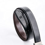 Load image into Gallery viewer, Chromium Double Sided Reversible Men&#39;s&#39; Leather Belt-Black Dark Brown
