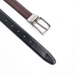Load image into Gallery viewer, Chromium Double Sided Reversible Men&#39;s&#39; Leather Belt-Black Dark Brown
