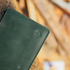 The Vault Vintage Leather Wallet-Coin Pocket-EMERALD GREEN