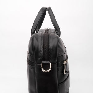 Executive Leather Laptop Bag-Black