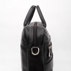 Executive Leather Laptop Bag-Black