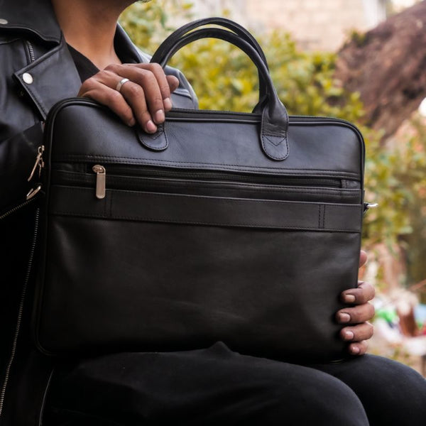 Black Executive Leather Bag