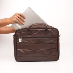 Executive Leather Laptop Bag-Brown