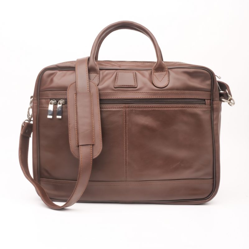 Executive Leather Laptop Bag-Brown