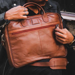 Load image into Gallery viewer, Executive Leather Laptop Bag-Tan
