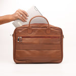 Load image into Gallery viewer, Executive Leather Laptop Bag-Tan
