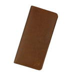 Load image into Gallery viewer, Slim Vintage Long Leather Travel Wallet For Mobile/Credit Cards WOOD BROWN
