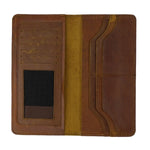 Load image into Gallery viewer, Slim Vintage Long Leather Travel Wallet For Mobile/Credit Cards WOOD BROWN
