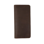 Load image into Gallery viewer, Genuine Vintage Leather Travel Mobile Long Wallet DARK BROWN

