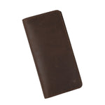 Load image into Gallery viewer, Genuine Vintage Leather Travel Mobile Long Wallet DARK BROWN
