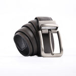 Load image into Gallery viewer, Natural Milled Double Sided Reversible Men&#39;s&#39; Leather Belt-BLACK COFFE BROWN
