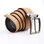 Load image into Gallery viewer, Natural Milled Double Sided Reversible Men&#39;s&#39; Leather Belt-BLACK TAN BROWN
