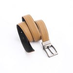 Load image into Gallery viewer, Natural Milled Double Sided Reversible Men&#39;s&#39; Leather Belt-BLACK TAN BROWN
