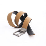 Load image into Gallery viewer, Natural Milled Double Sided Reversible Men&#39;s&#39; Leather Belt-BLACK TAN BROWN
