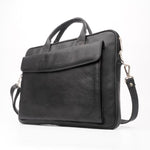 Load image into Gallery viewer, Parker Slim Leather Laptop Bag-Black
