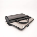 Load image into Gallery viewer, Parker Slim Leather Laptop Bag-Black
