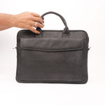 Load image into Gallery viewer, Parker Slim Leather Laptop Bag-Black

