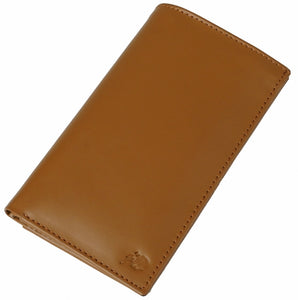 JILD-18 Pockets Leather Long Wallet-TAN BROWN
