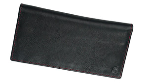 Executive Leather Long Wallet BLACK/RED