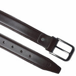Load image into Gallery viewer, Formal Leather Belt Single Stitch-Black
