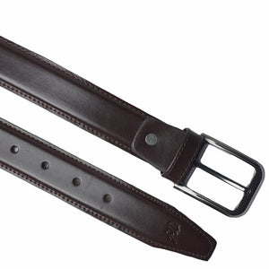 Formal Leather Belt Single Stitch-Black