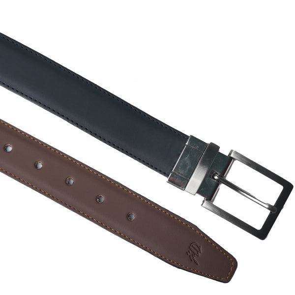 BLACK BROWN Double Sided Reversible Men's' Leather Belt