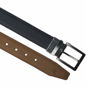 BLACK TAN-BROWN Double Sided Reversible Men's' Leather Belt