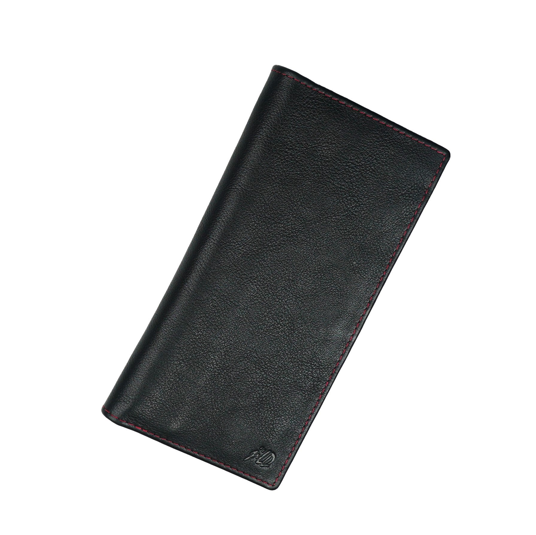 Executive Leather Long Wallet BLACK/RED