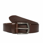 Load image into Gallery viewer, Mens Dark Brown Minimal Laminated Leather Belt
