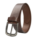 Load image into Gallery viewer, Mens Dark Brown Minimal Laminated Leather Belt
