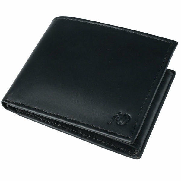 Bi-fold Multi Card Holder Full Grain Cow Leather Mens Wallet
