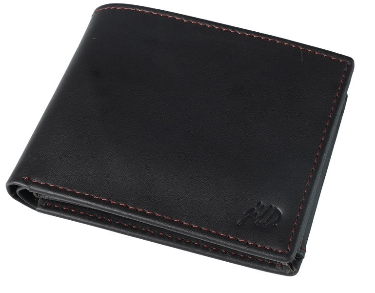 Bi-fold Multi Card Holder Full Grain Cow Leather Mens Wallet