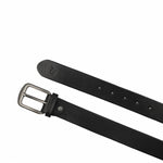 Load image into Gallery viewer, Mens Formal Leather Belt 3 Fold Natural Cow Leather-Black
