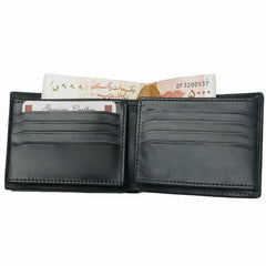 Bi-fold Multi Card Holder Full Grain Cow Leather Mens Wallet