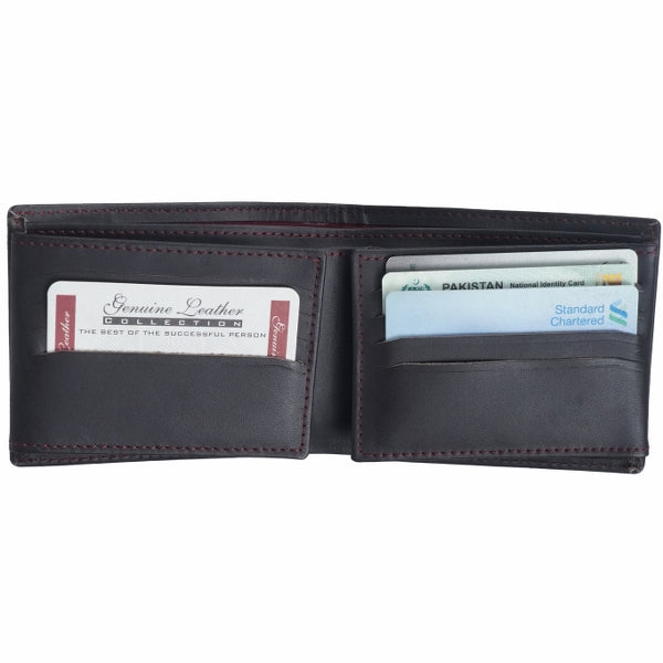 Bi-fold Multi Card Holder Full Grain Cow Leather Mens Wallet