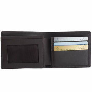 Multi Fold Natural Cow Hide Leather Mens Wallet