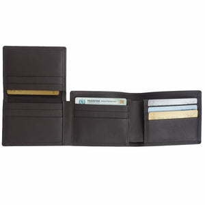 Multi Fold Natural Cow Hide Leather Mens Wallet