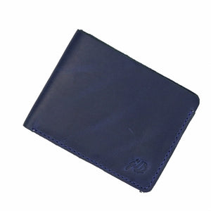 Mens Genuine Vintage Leather Wallet-BLUE BERRY
