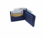 Load image into Gallery viewer, Mens Genuine Vintage Leather Wallet-BLUE BERRY
