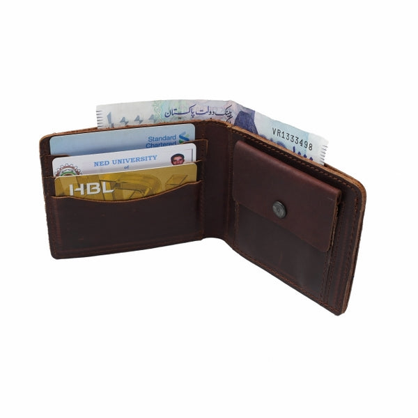 Mens Genuine Vintage Leather Wallet-BORDO