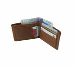 Load image into Gallery viewer, Mens Genuine Vintage Leather Wallet-WOOD BROWN S3
