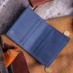 Load image into Gallery viewer, Vintage Bi-Fold Card/Cash Holder-Teal Grey

