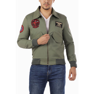 Top Gun Aviator Jacket-Green